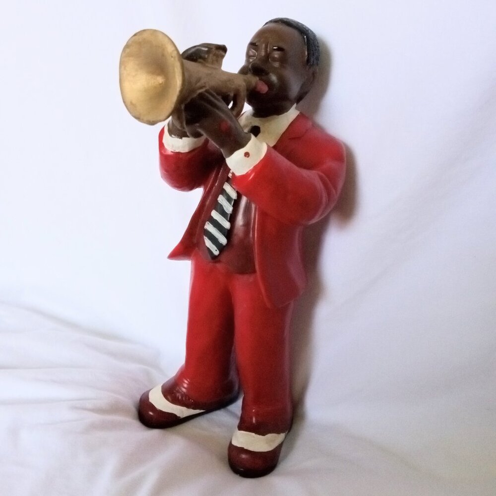 Vintage African American Trumpet Player Ceramic